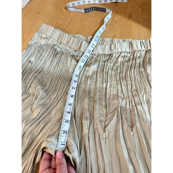 J. Jill Womens Size XL Mushroom Crinkle Wide Leg Pants Trousers Satin NWT $89 - Picture 8 of 9